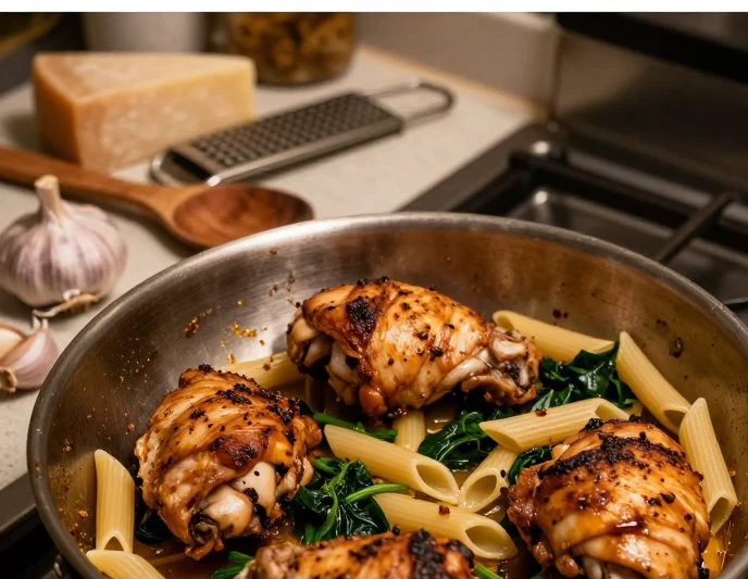 Chicken Spinach Pasta