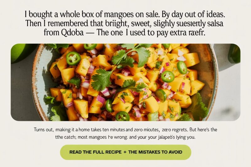QDOBA Mango Salsa (Copycat) The Real One