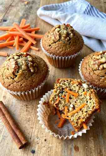 Healthy Carrot Cake Muffins